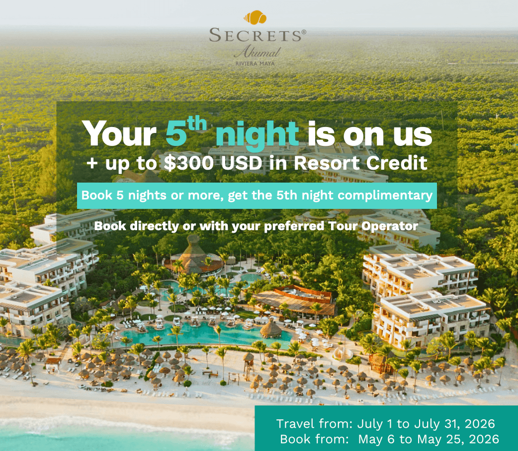 5th night free at Secrets Akumal