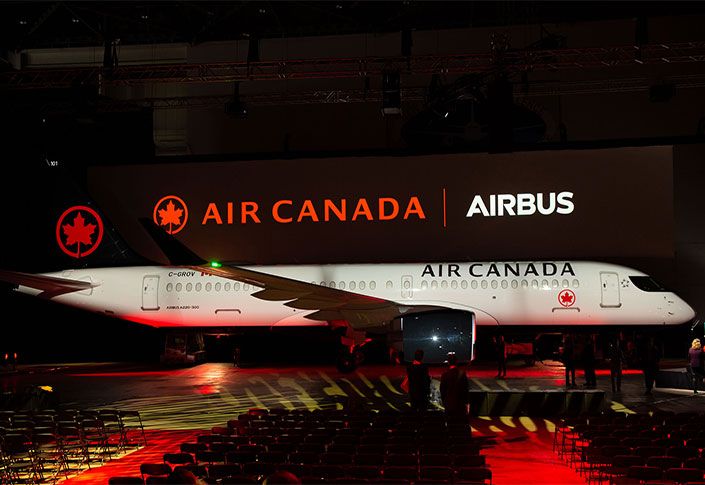 Air Canada Celebrates the Arrival of its First Airbus A220