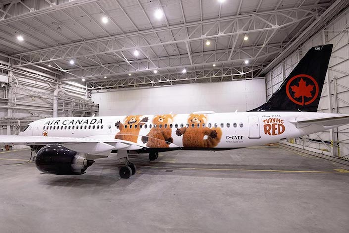 Air Canada unveils Turning Red themed aircraft celebrating Disney and Pixar's all new film set in Toronto