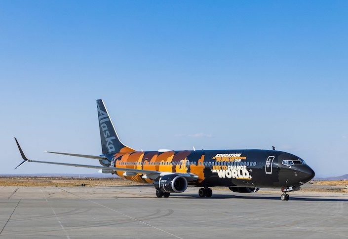 Alaska Airlines reveals "Our Commitment" aircraft in partnership with UNCF