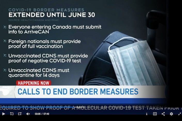 CTV News – Tourism leaders call to end border measures