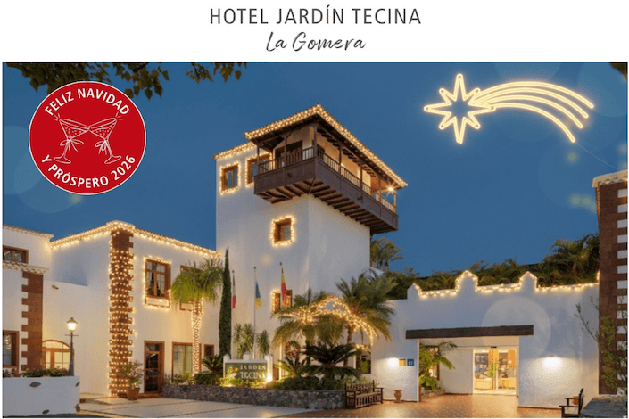 🎄✨ Feliz Navidad y un próspero 2026 desde el Hotel Jardín Tecina en La Gomera