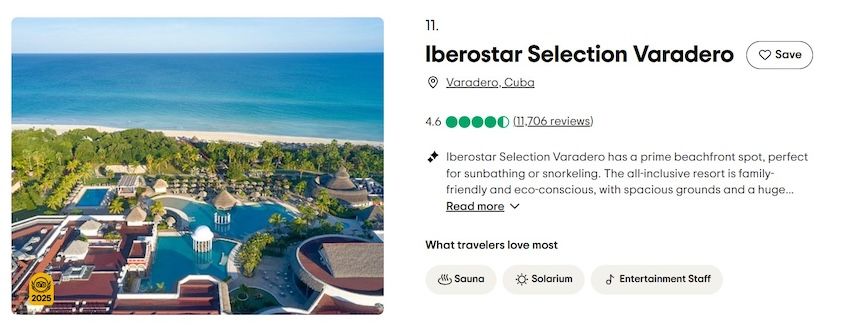 Iberostar Selection Varadero- 11th position of 25 hotels.jpg