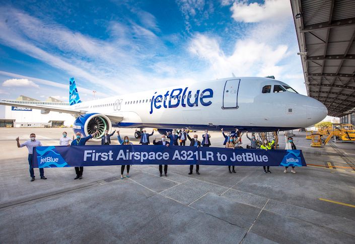 JetBlue takes delivery of first Airbus A321LR aircraft enabling airline to launch first-ever transatlantic service