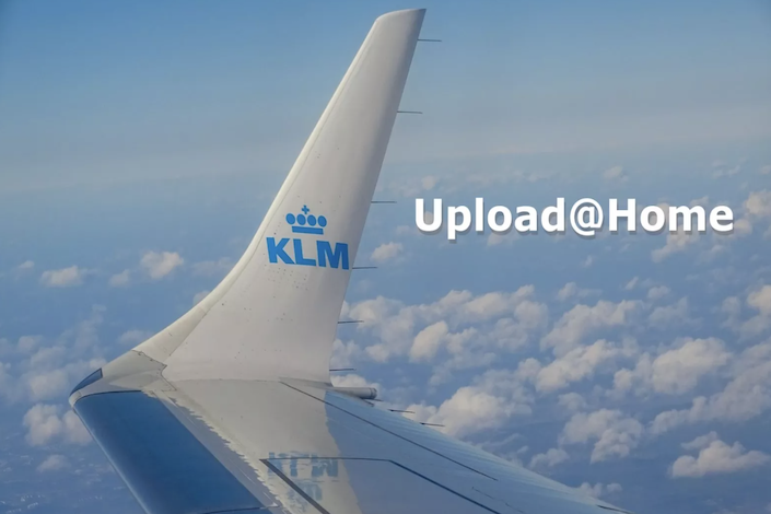 KLM lanza el innovador servicio Upload@Home