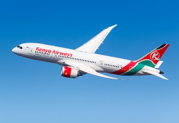Kenya Airways will fly 3 times a week to and from the U.S. to Kenya
