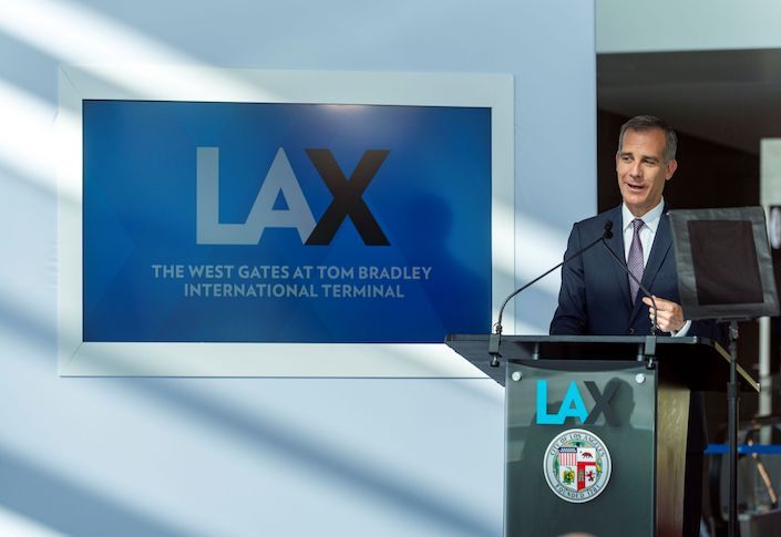 Mayor Garcetti, LAX celebrate the opening of $1.73 billion state-of-the-art West Gates at Tom Bradley International Terminal