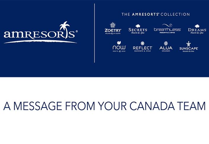 A Video Message From AMResorts Canada Team