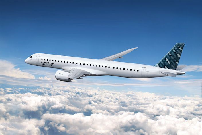 Porter Airlines prepares to become the Embraer E2's North American launch customer