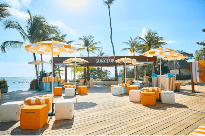 El primer Sun Club de Veuve Clicquot en el Caribe abrió en Minitas Beach Club
