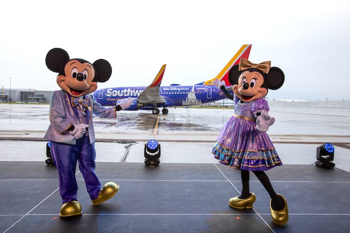 Southwest Airlines and Walt Disney World Resort celebrate 50th anniversary of both iconic brands with commemorative aircraft