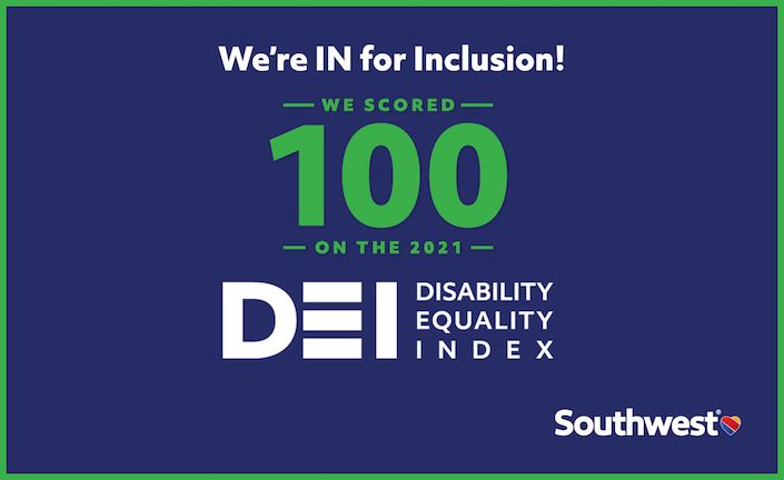 Southwest Airlines recognized as a ‘best place to work for disability inclusion’