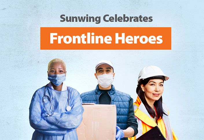Sunwing celebrates frontline heroes by giving away 100 vacations