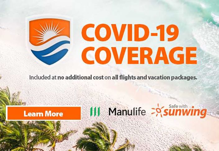 Sunwing introduces complimentary Manulife COVID-19 travel insurance