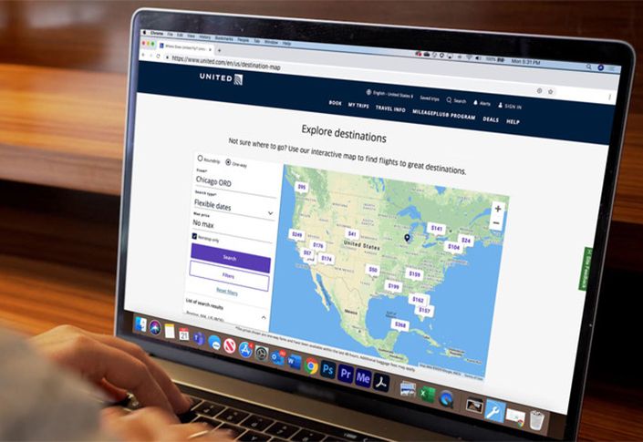 United launches online 'Map Search' feature