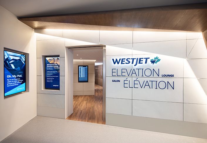 Welcome to the WestJet Elevation Lounge