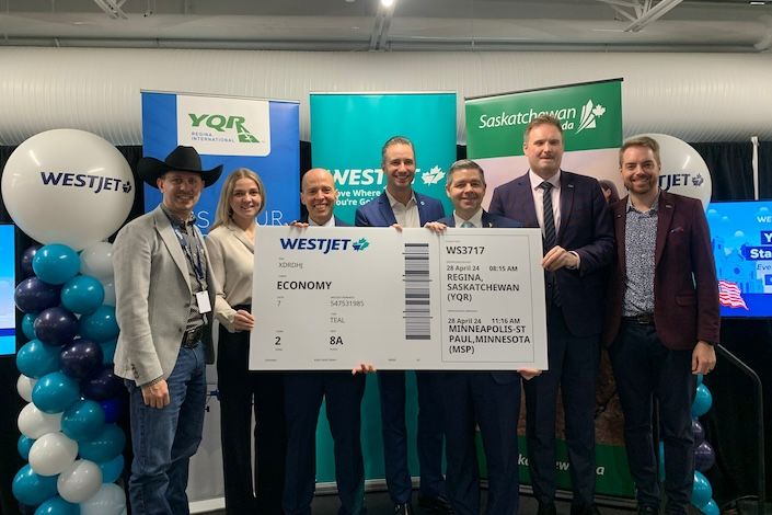 WestJet introduces Regina's only year-round transborder connectivity with announcement of daily service to Minneapolis