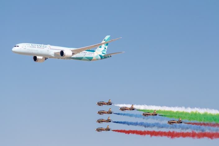 What happened on the first day of the Dubai Airshow?