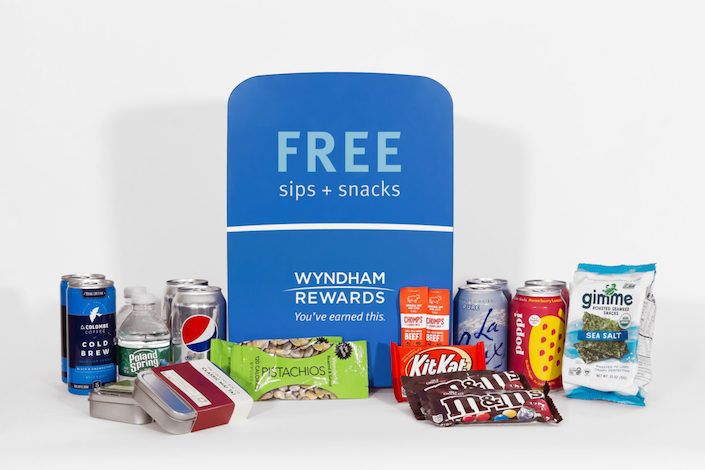 Wyndham Rewards unveils limited-edition minibar stocked with over a month of free stays (and snacks too!)