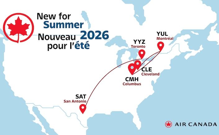 Air Canada adds select transborder routes