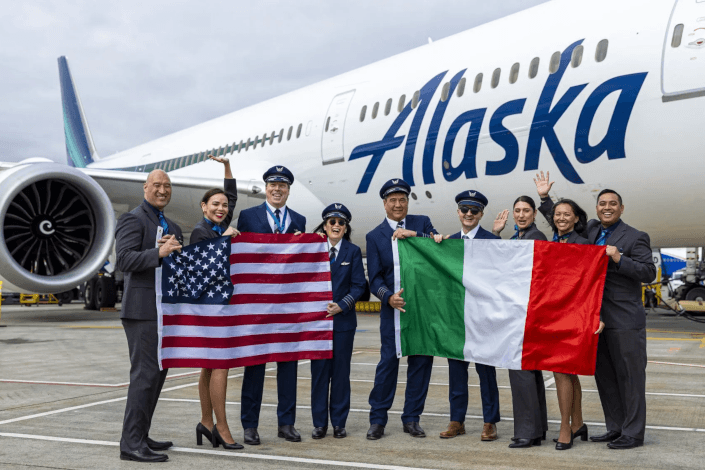 Benvenuti! Alaska Airlines launches historic first nonstop flight between Seattle and Rome