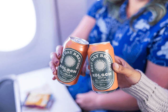 Alaska Airlines teams up with Best Day Brewing to add craft non-alcoholic beer to its premium beverage lineup