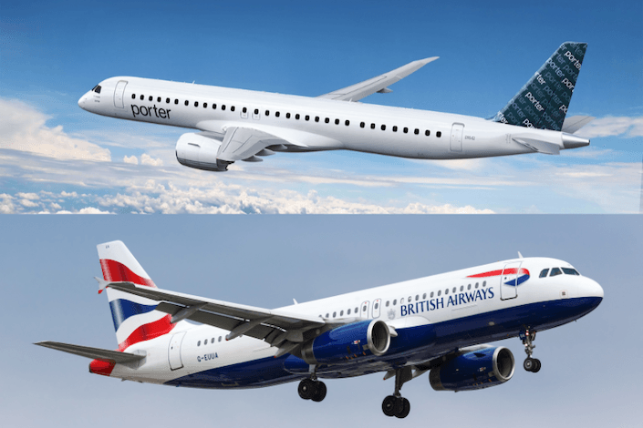 Codeshare agreement for Porter Airlines and British Airways