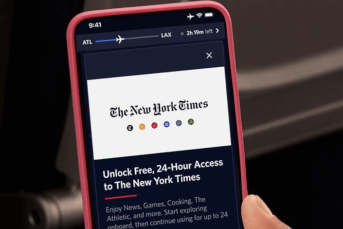 Delta Sync welcomes The New York Times onboard: World-class journalism, games and more to discover
