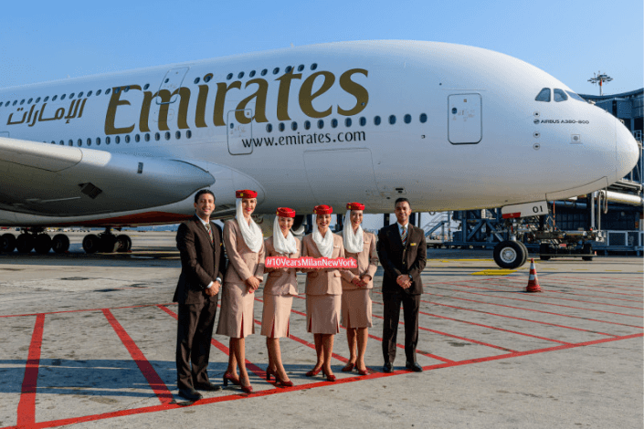 Emirates celebrates 10 successful years of Milan – New York direct service