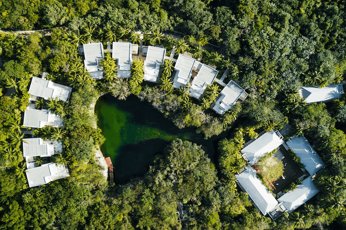 Experience swimming in the cenote at Blue Diamond Luxury Boutique Hotel