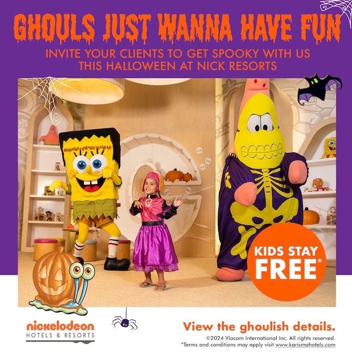 Get spooky at Nickelodeon Hotels & Resorts + Kids Stay Free at Nick Punta Cana