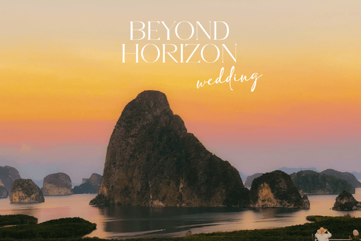 An iconic wedding destination with a panoramic view