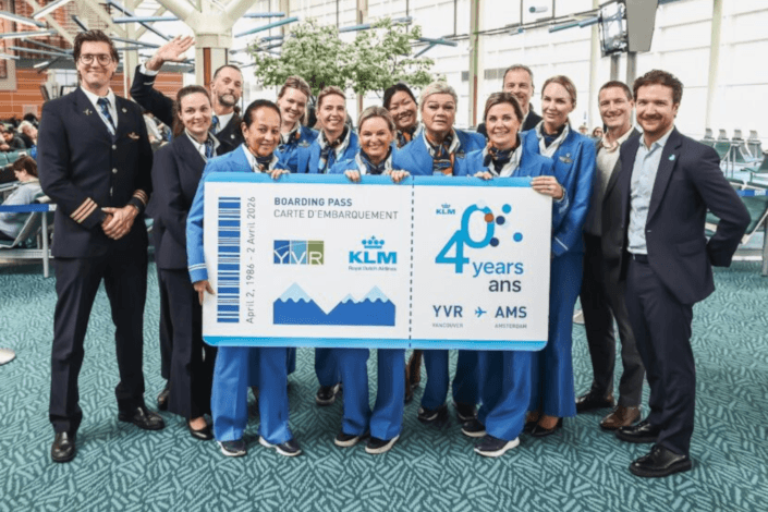 KLM celebrates 40 years of direct YVR-AMS flights