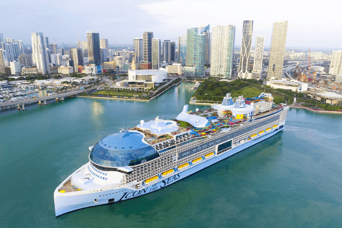 Royal Caribbean’s Icon of the Seas arrives in Miami for the first time