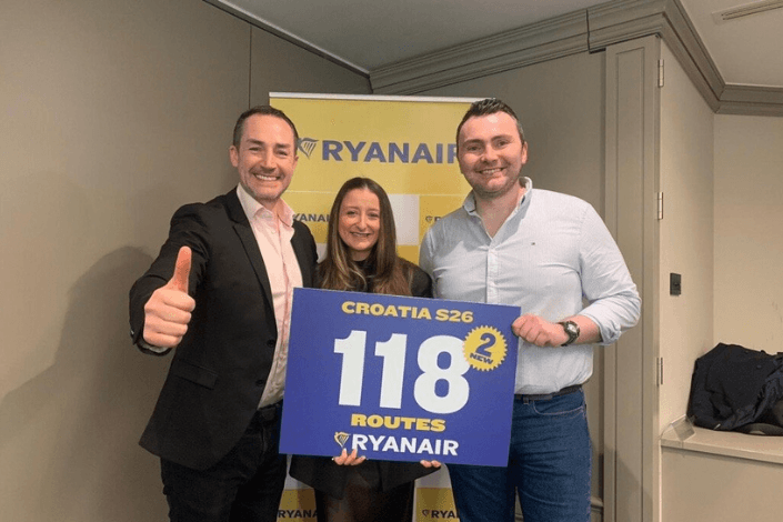 Ryanair stellt Rekordflugplan für Kroatien vor