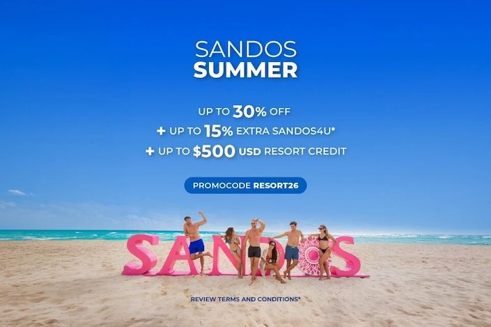 Sandos Summer: All-inclusive vacation deals from Sandos Hotels & Resorts
