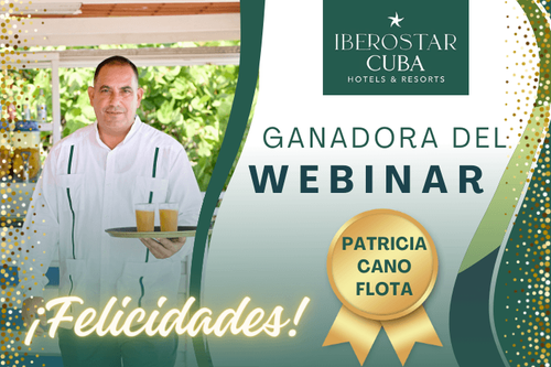 Felicidades a la ganadora del webinar de Iberostar Cuba Hotels & Resorts