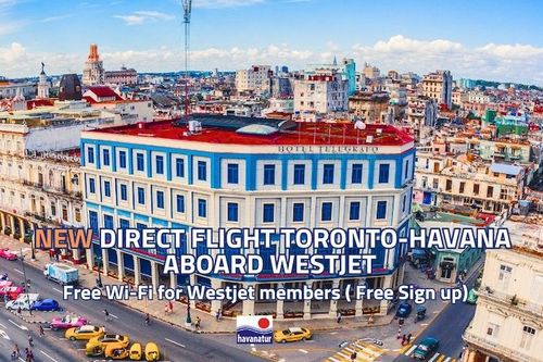 NEW direct flight Toronto-Havana aboard WestJet