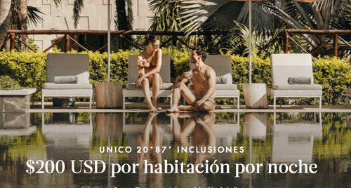 Resort Credit de $200 por noche en Unico Hotel Riviera Maya