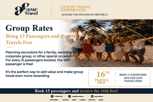 AF DMC Travel: Bring 15 passengers and the 16th travels free