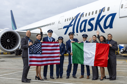 Benvenuti! Alaska Airlines launches historic first nonstop flight between Seattle and Rome