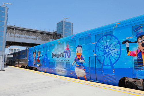 Amtrak Pacific Surfliner unveils special train wrap to celebrate 70th anniversary of Disneyland Resort