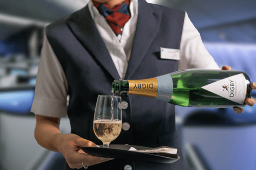 British Airways adds a touch of sparkle to its club world cabin with the introduction of new English wines
