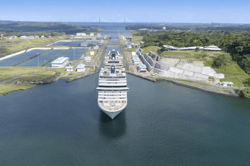 MSC Magnifica transits Panama Canal during MSC World Cruise 2026