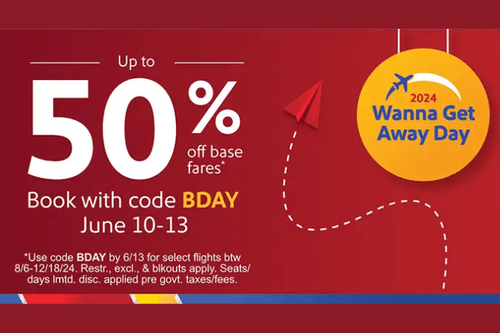 Southwest Airlines celebrates Wanna Get Away Week with exclusive offers and week-long sweepstakes