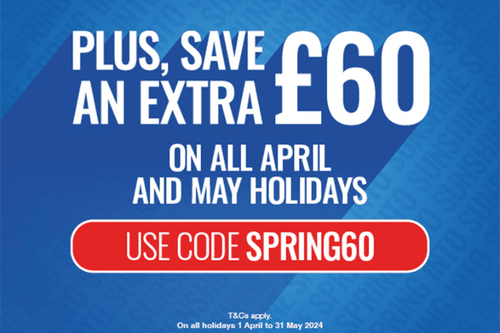 Spring Savings! An extra £60 off all April and May holidays