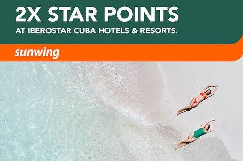 Sunwing 2x STAR points at Iberostar Cuba Hotels & Resorts