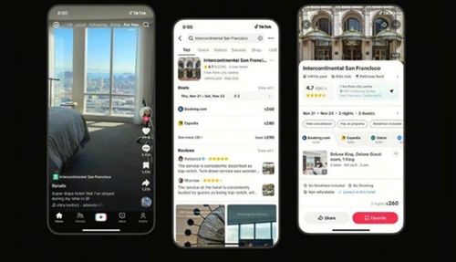 TikTok se lance dans la réservation de voyages avec Booking.com, Expedia et GetYourGuide