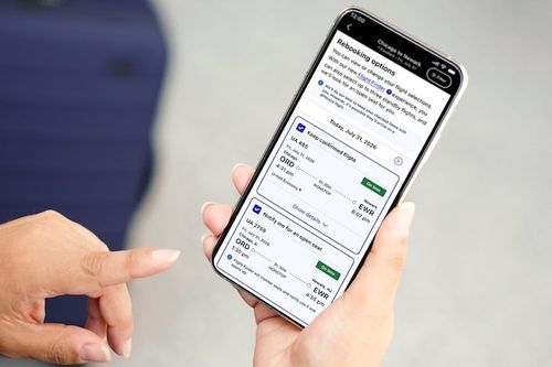 United's mobile app lets customers join standby for earlier flights and automatically finds open seats during disruptions