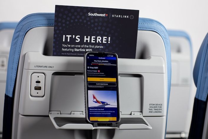 Southwest Airlines’ first Starlink aircraft takes flight